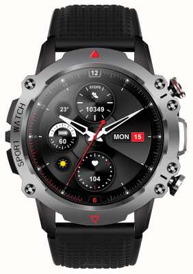 STORM Smartwatch S-hero em titânio (47 mm) com mostrador digital / pulseira de silicone preta 47535/TI
