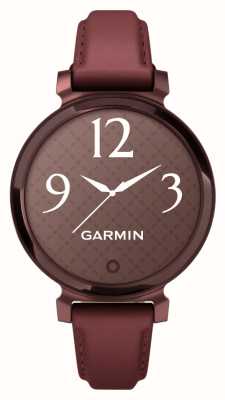 Garmin Smartwatch Lily 2 edição clássica de fitness e estilo de vida (35,4 mm) bronze escuro com couro amoreira 010-02839-03