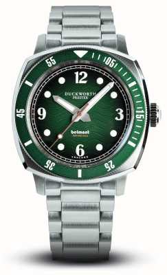 Duckworth Prestex Belmont masculino (42 mm) mostrador verde / pulseira de aço inoxidável D328-04-ST