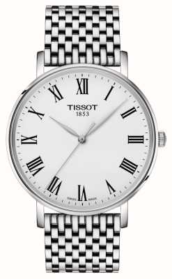 Tissot Relógio masculino Everytime (40 mm) com mostrador prateado e pulseira em aço inoxidável T1434101103300
