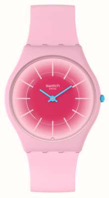 Swatch Mostrador rosa radiante (34 mm) / pulseira de silicone rosa SS08P110