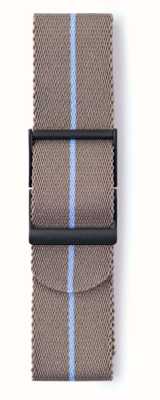 Elliot Brown Correia masculina de 22 mm marrom deserto com faixa azul de comprimento padrão apenas STR-N11