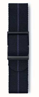 Elliot Brown Correia preta com faixa azul comprimento padrão apenas pulseira de 22 mm STR-N16G