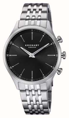 Kronaby Smartwatch híbrido de aço inoxidável para homem com pulseira de aço S3777/3