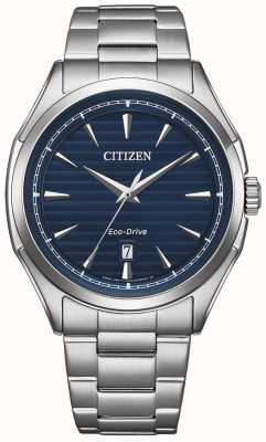 Citizen Mostrador masculino eco-drive sport (41 mm) azul / pulseira em aço inoxidável AW1750-85L