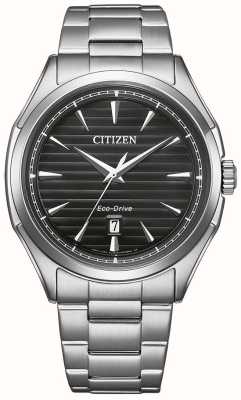 Citizen Mostrador eco-drive sport masculino (41 mm) preto / pulseira em aço inoxidável AW1750-85E