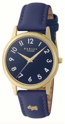 Radley Southwark Park feminino (42,8 mm) mostrador azul / pulseira de couro azul RY21726