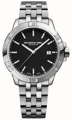 Raymond Weil Tango clássico quartzo (41 mm) mostrador preto / pulseira em aço inoxidável 8160-ST-20041