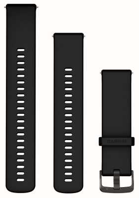 Garmin Bandas de liberação rápida (22 mm) de silicone preto com ferragens de ardósia 010-13256-21