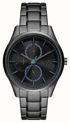 Armani Exchange Mostrador preto masculino (42 mm) / pulseira de aço inoxidável preta AX1878
