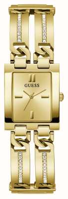 Guess Mod id feminino (24 mm) mostrador dourado/pulseira de aço inoxidável em tom dourado com conjunto de cristais GW0668L2