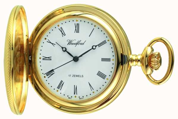 Woodford Relógio de bolso masculino banhado a ouro 1056