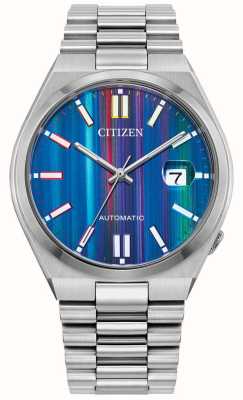 Citizen Mostrador de espectro colorido automático Tsuyosa (40 mm) / pulseira de aço inoxidável NJ0151-53W