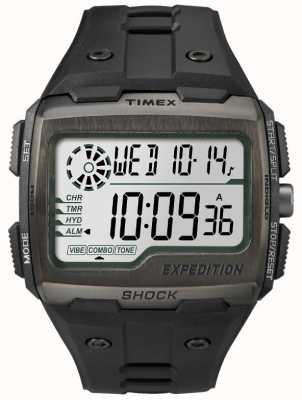 Timex Cronógrafo de alarme de choque de grade masculino todo preto TW4B02500