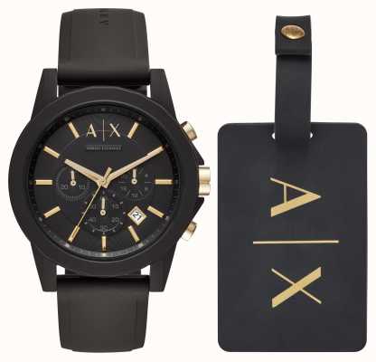 Armani Exchange Vestido Masculino Pulseira De Aço Preto Relógio Pulseira De  Couro AX7101 - First Class Watches™ BRA