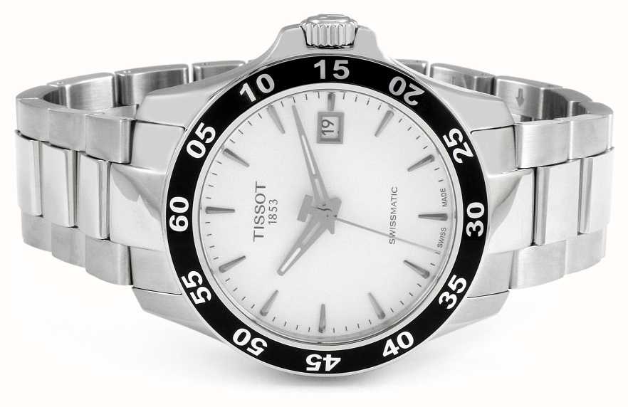 Tissot Pulseira Masculina V8 Em Prata Su a Com Mostrador Em A o