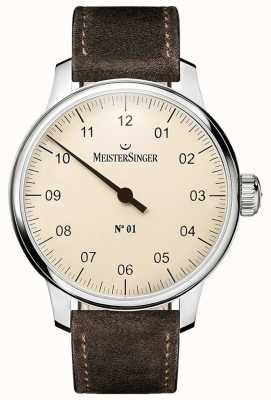 MeisterSinger No. 1 40 mm e pulseira de camurça sellita enrolada DM303