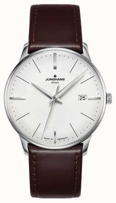 Junghans Pulseira de couro Meister mega mf marrom 58/4800.00