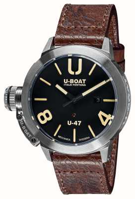 U-Boat Classico 47 as1 pulseira de couro marrom automática 8105