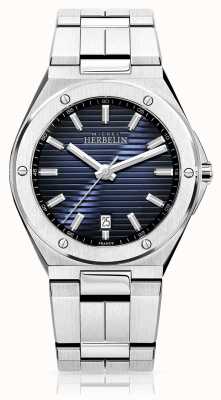Herbelin Relógio masculino de aço inoxidável mostrador azul 12245/B15