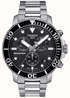 Tissot Seastar 1000 masculino, cronógrafo de quartzo preto / aço inoxidável T1204171105100