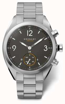 Kronaby 41mm apex mostrador preto pulseira de aço inoxidável a1000-3113 S3113/1
