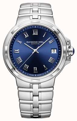 Raymond Weil Parsifal clássico relógio pulseira com mostrador azul 5580-ST-00508