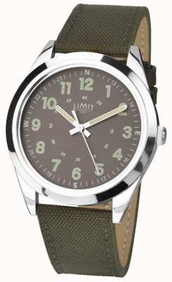 Limit Masculino | relógio estilo militar | bracelete verde cáqui e mostrador verde 5951