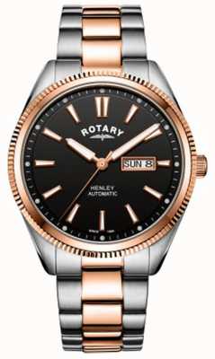 Rotary | henley dos homens | moldura serrilhada | pulseira de aço inoxidável | GB05382/04