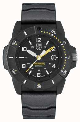 Luminox Selo da marinha dos homens 3600 série | pulseira de borracha preta | mostrador preto XS.3601