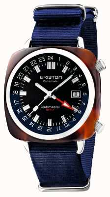 Briston Edição limitada do Clubmaster gmt | automático | pulseira de nato azul 19842.SA.T.9.NNB
