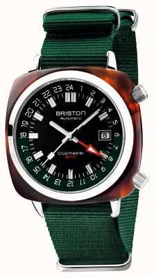 Briston Edição limitada do Clubmaster gmt | auto | pulseira de nato verde 19842.SA.T.10.NBG
