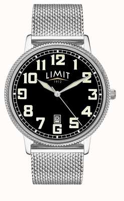 Limit | pulseira de malha de aço inoxidável para homem | mostrador preto | 5748.01