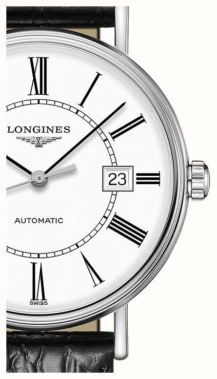 LONGINES Presen a Autom tico Su o Couro Preto Mostrador