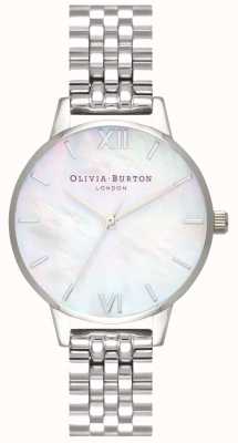 Olivia Burton | mulheres | madrepérola dial | pulseira de aço inoxidável | OB16MOP02