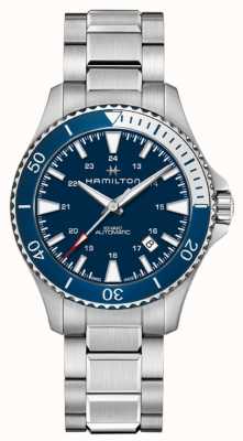 Hamilton Cáqui marinho mergulho automático (40 mm) mostrador azul / pulseira de aço inoxidável H82345141