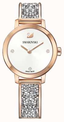 Swarovski | rocha cósmica | pulseira em ouro rosa | mostrador branco | 5376092