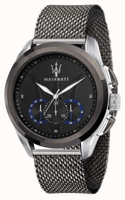 Maserati Traguardo | pulseira em malha de aço cinza | mostrador preto R8873612006