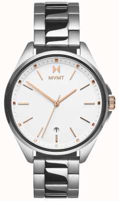 MVMT | coronada feminina | pulseira de aço inoxidável | mostrador branco 28000001-D