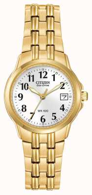 Citizen Silhueta feminina esporte eco-drive ouro ip relógio EW1542-59A