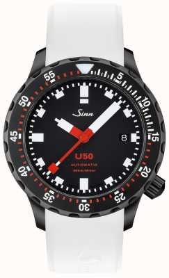 Sinn U50 s | pulseira de silicone branca | mostrador preto 1050.020