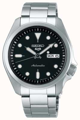 Seiko Relógio automático desportivo masculino 5 | mostrador preto SRPE55K1