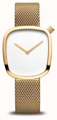 Bering Classic | seixo | pulseira em malha de ouro rosa | mostrador branco 18034-364