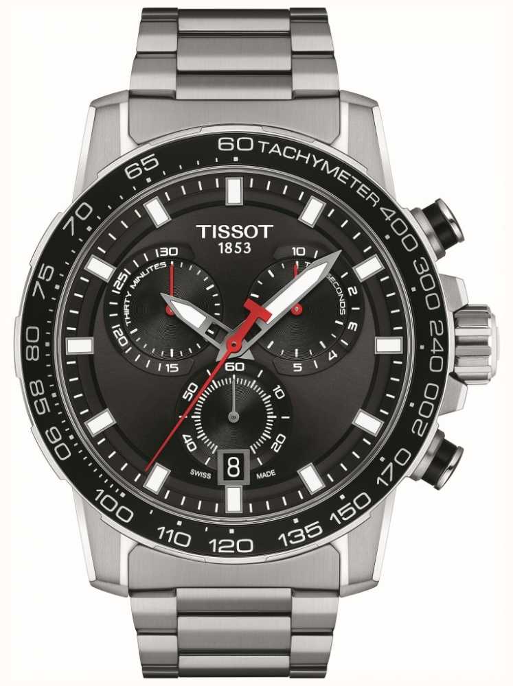 Tissot Supersport Chrono Mostrador Preto Pulseira De A o