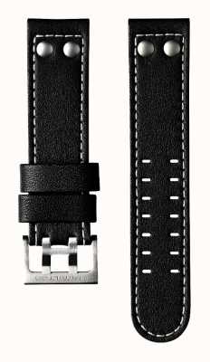 Hamilton Straps Apenas pulseira de 22 mm em couro de vaca preto - aviação cáqui H690706100