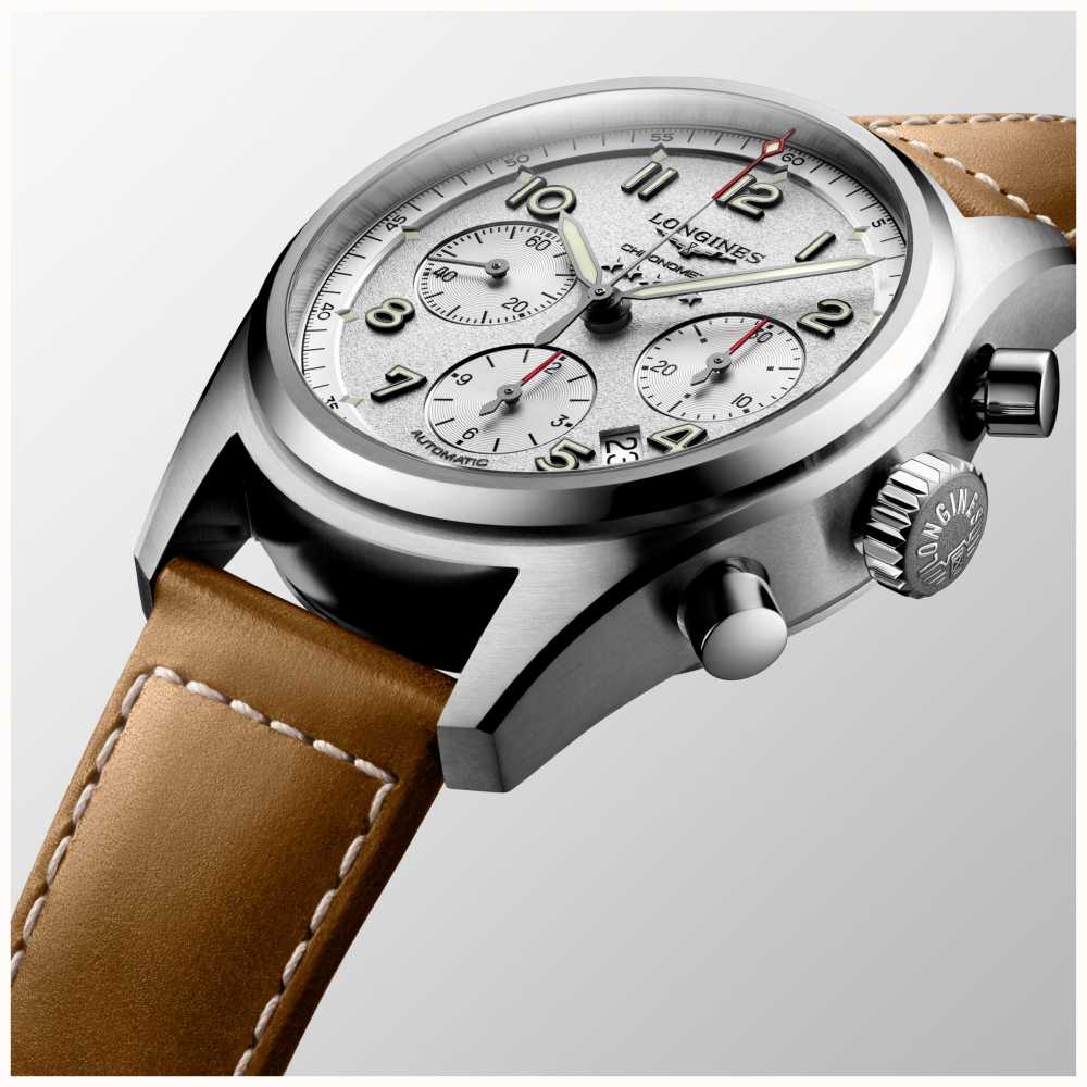 LONGINES Spirit Autom tico Cron grafo Pulseira Marrom Com