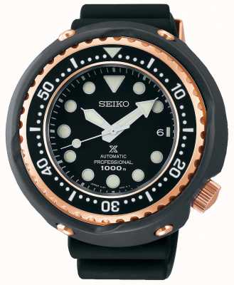 Seiko Prospex masculino | pulseira de silicone preta | mostrador preto | SLA042J1