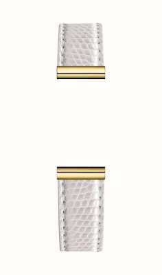 Herbelin Pulseira de relógio intercambiável Antarès - couro branco texturizado iguana / pvd dourado - somente pulseira BRAC.17048.19/P