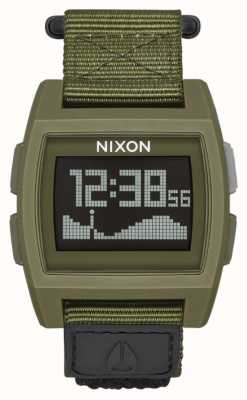 Nixon Náilon base maré | excedente | digital | pulseira de náilon verde A1169-1085-00