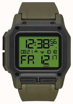 Nixon Regulus | excedente / carbono | digital | tira tpu verde A1180-3100-00
